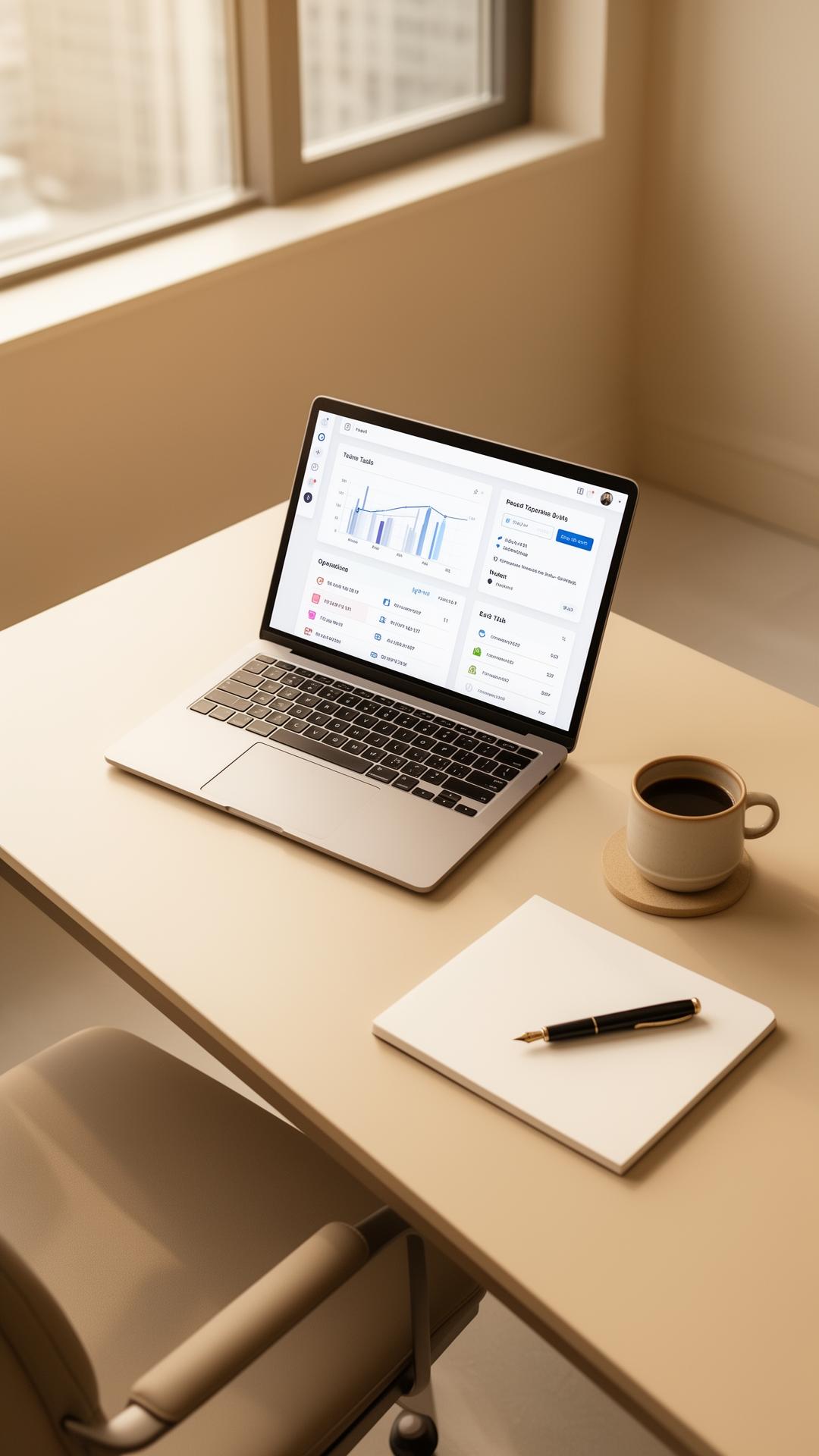Calm modern workspace
